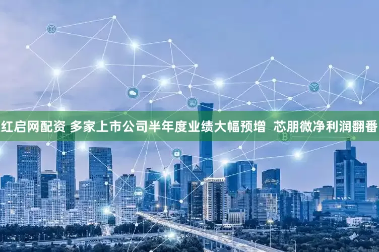 红启网配资 多家上市公司半年度业绩大幅预增  芯朋微净利润翻番